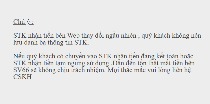 Những điều cần lưu ý khi nạp tiền