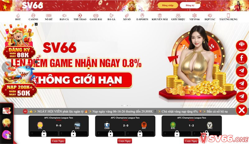 SV66 | SV66.COM | Trang Chủ Chính Thức 2026 10 Trang chủ nhà cái SV66 được thiết kế khá hài hoà